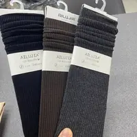 秋冬长绒棉纯色无骨带跟巨百搭堆堆袜中筒袜女士袜WZ-3588