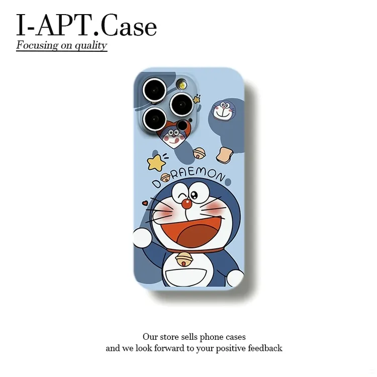 大笑眨眼蓝猫菲林软壳适用iPhone苹果16手机壳华为oppo小米vivo新