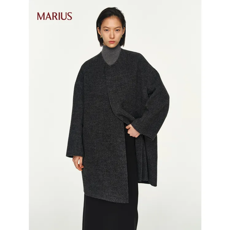 MARIUS’墨尔本大衣’BABY LLAMA羊驼毛大衣