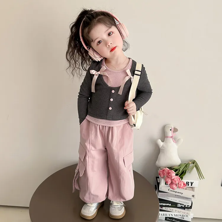 女童套装春季2025新款儿童洋气时髦春装衣服女宝宝春秋时尚两件套