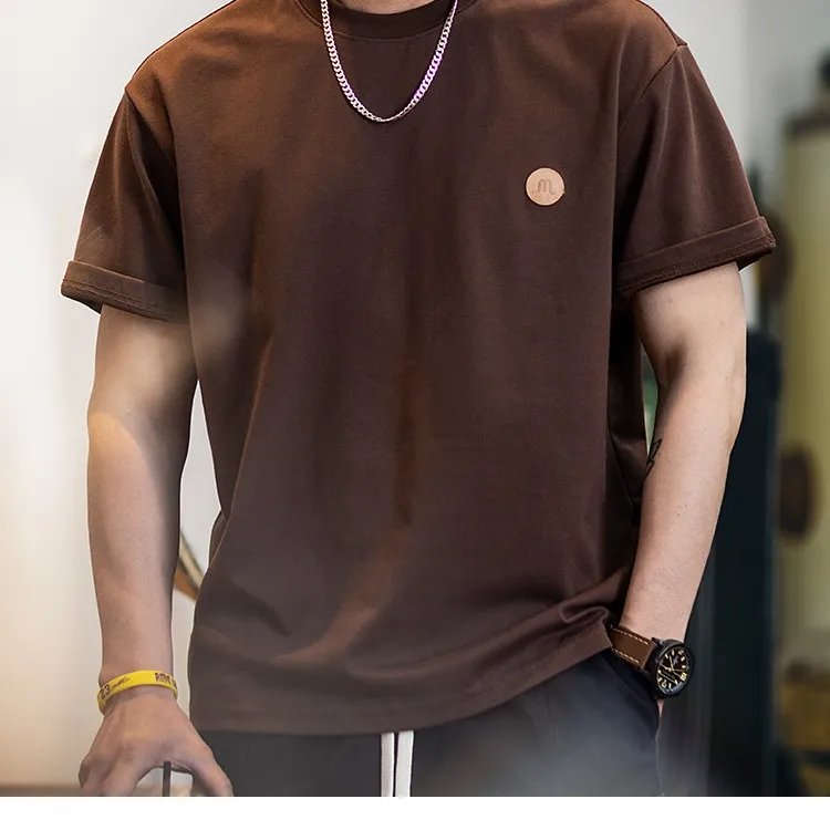 凉感冰皮短袖恤男夏季新款户外抗菌宽松圆领男士内搭半袖