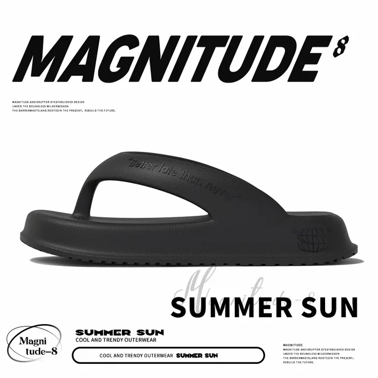 magnitude-8人字拖男士夏季外穿厚底夹拖洗澡浴室户外沙滩凉拖鞋
