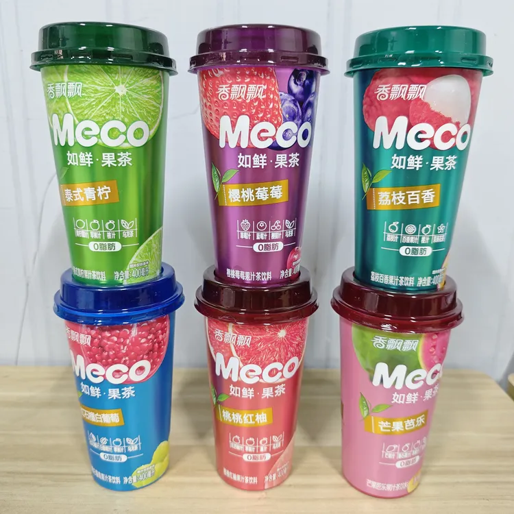 【6杯装】香飘飘MECO果汁茶果味饮料清爽饮品办公室必备饮品