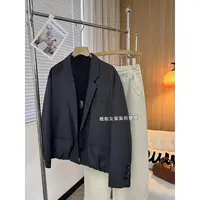 【轻奢】设计感下摆褶皱时尚百搭西装外套女秋季韩版宽松显瘦小西服