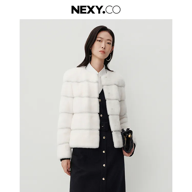 NEXY.CO/奈蔻气质时尚裘皮外套XS02362V1