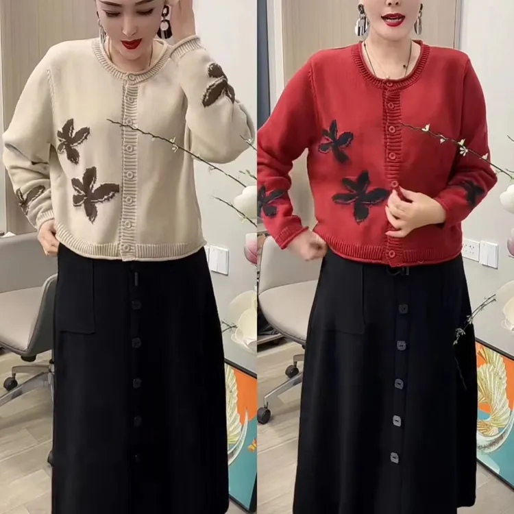 百搭气质显瘦开衫毛衣