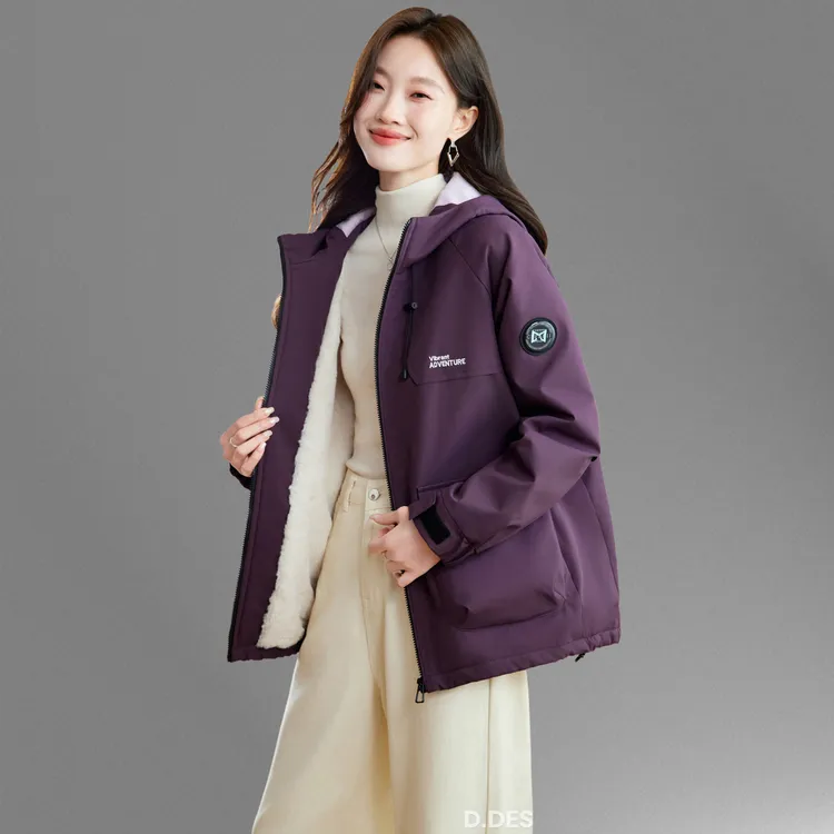 加绒加厚派克服棉衣女2025冬季新款宽松休闲爆款棉袄保暖工装外套