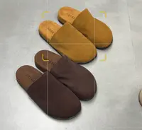 绝了！上脚爱住~复古包头厚底半拖咔叽勃肯鞋牛皮穆勒鞋0982/A13