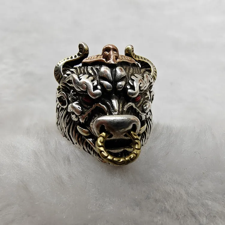 925银戒指 男士个性银戒指 炫酷防身自卫户外用品