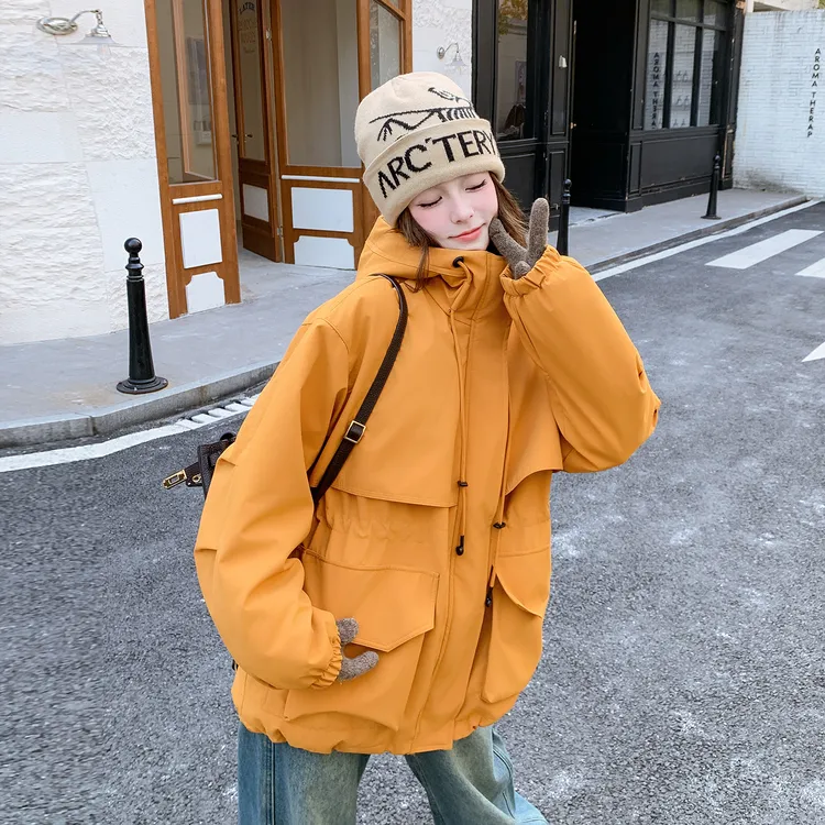 韩系宽松工装设计感羽绒派克服女2025冬季新款休闲风保暖高级外套