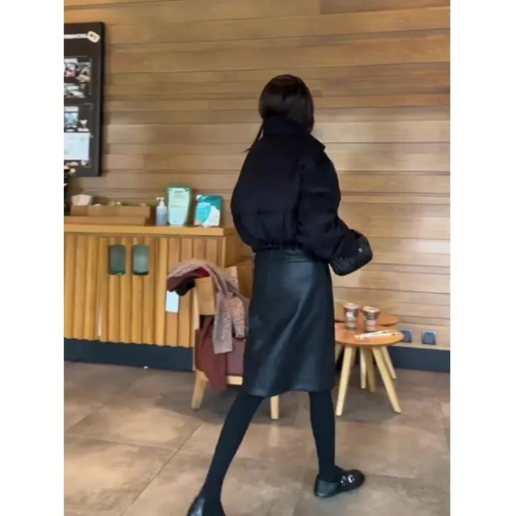 MARIE.COCO韩系新款设计感宽松加厚棉服外套搭气质半身裙秋冬装