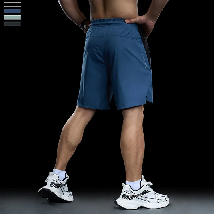 霸道肌肉 2025夏季户外运动健身速干短裤子高弹跑步训练五分短裤