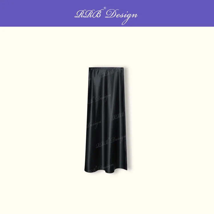 RRB Design 法式优雅极简醋酸通勤百搭松紧腰围A字半身裙