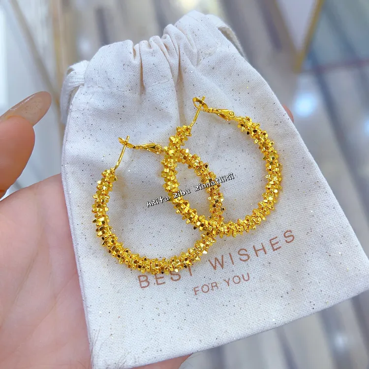 铜合金耳饰 新款时尚大方百搭气质个性 精致金色简约轻奢精美