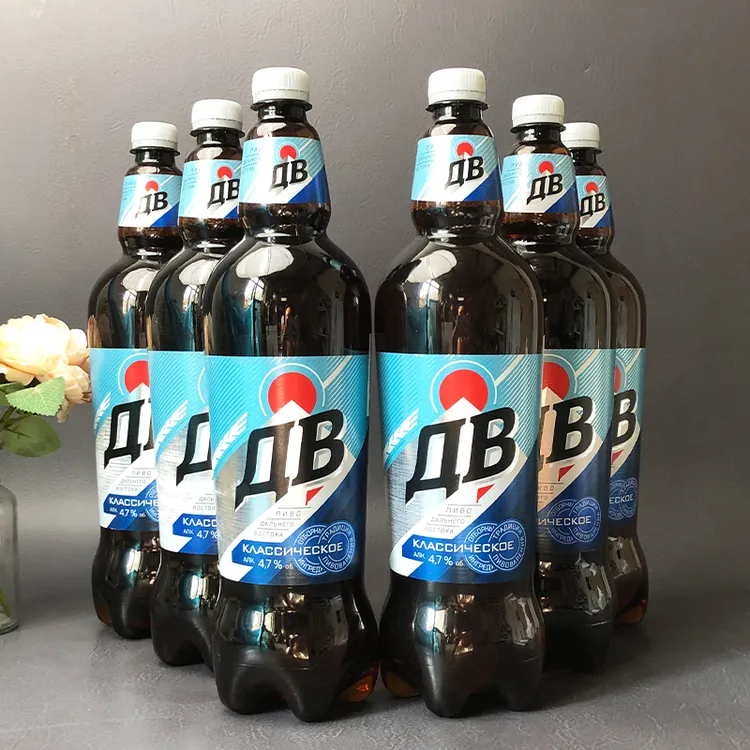 俄罗斯原装进口远东烈性啤酒高度古典大麦黄啤俄罗斯啤酒1.35L