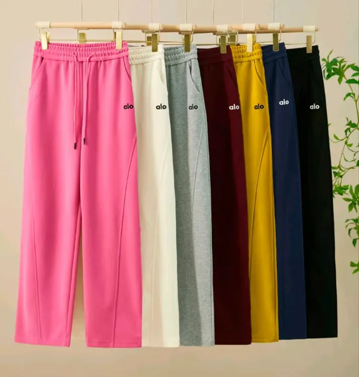 秋冬季新款高腰刺绣纯色百搭休闲香蕉裤宽松显瘦垂感阔腿裤直筒