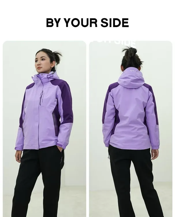 【93607三合一冲锋衣】2025秋冬款情侣款户外三合一冲锋衣