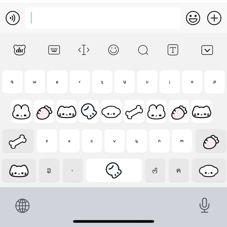 【简约小猫小鱼】ios安卓百度输入法可爱打字皮肤美化白肚皮