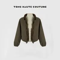 【柏然】25秋冬水貂毛领+白鹅绒+狐狸毛翻领外套 YW408