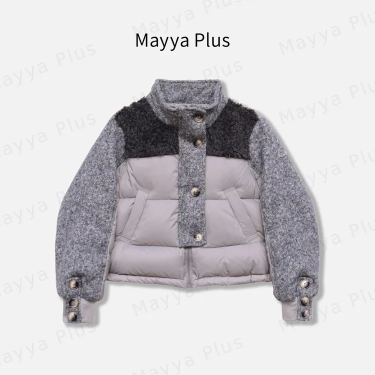 【雪岛乐章】Mayya Plus麦芽定制冬季气质显瘦短羽绒服外套32547702
