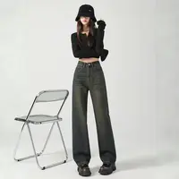 3212#美式复古显瘦牛仔裤