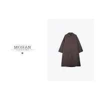 CLOTHING/墨含高奢时尚气质优雅长款百搭鹅绒风衣外套PY21861