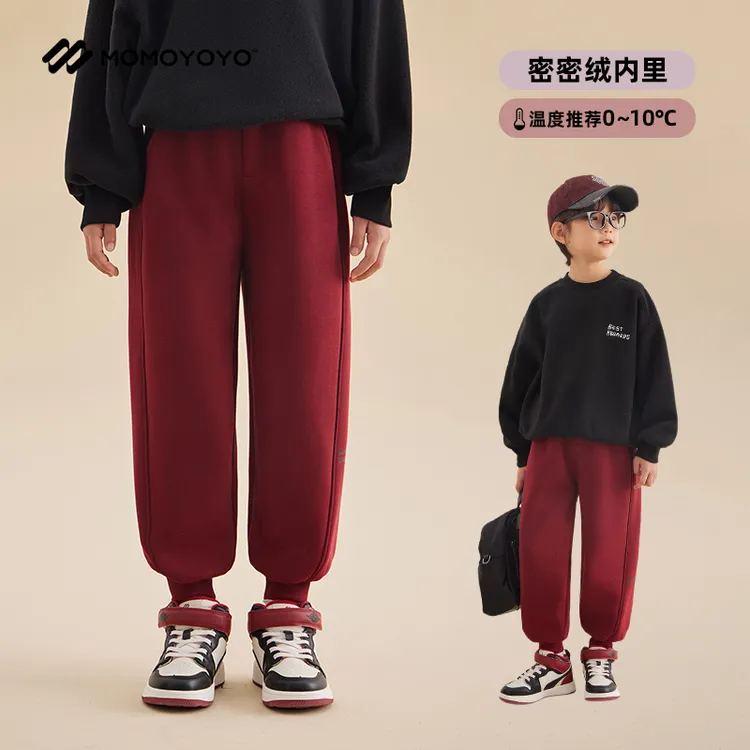 新年款【新年曲调】密密绒束脚卫裤6958D