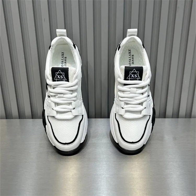 男鞋2025春季新款拼色休闲板鞋透气低帮网面小白鞋百搭男士运动鞋