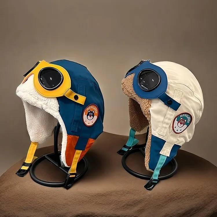 儿童飞行员帽子保暖冬季户外防风雷锋秋冬护耳加绒滑雪女童