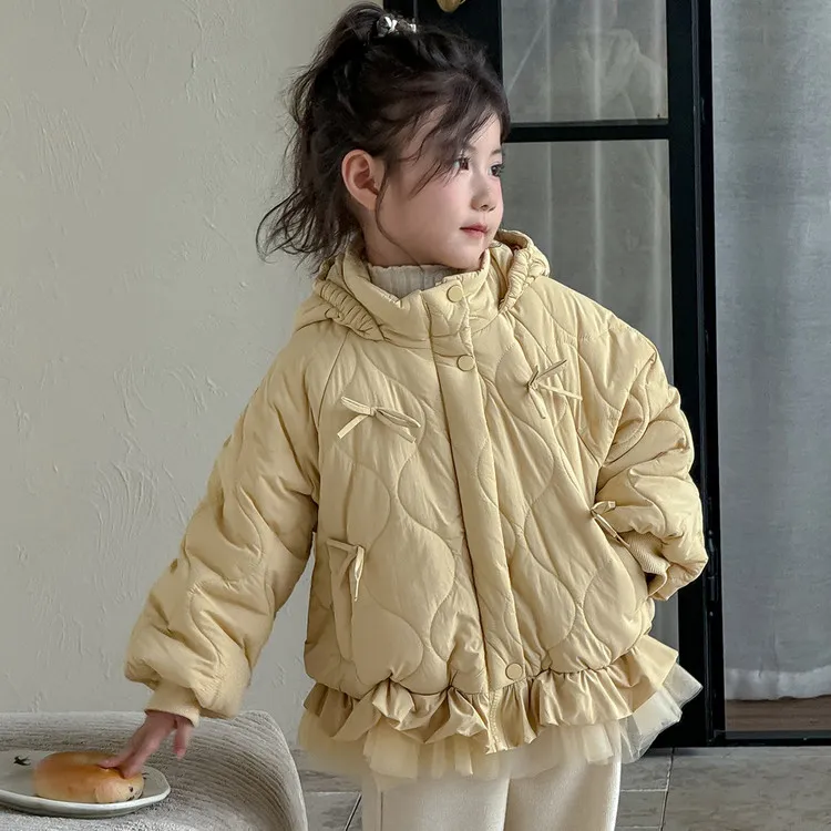 女童冬装棉服2025加厚新款棉衣洋气宝宝保暖外套儿童冬季棉袄