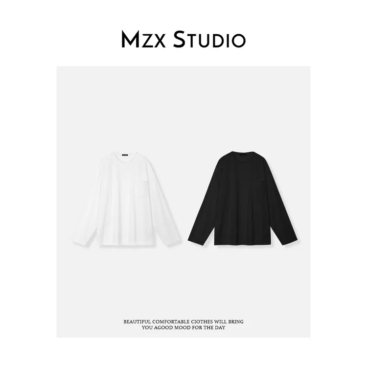 MZX 秋季简约小破洞设计款长袖上衣 SY9919-R