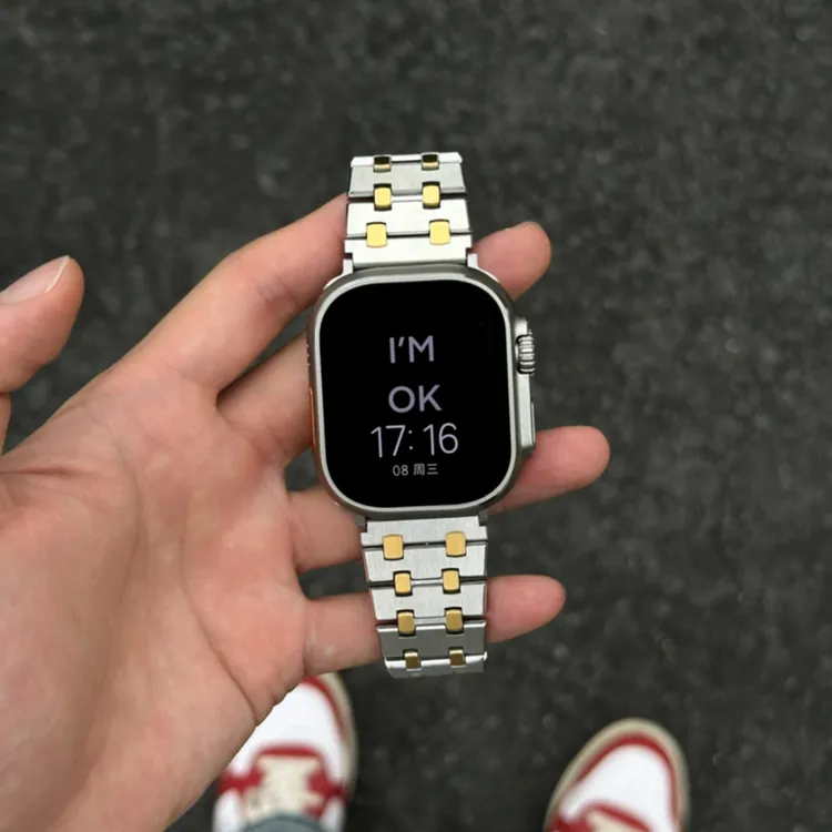 不锈钢高级感适用苹果手表iwatchs1011s987654苹果表带金属8Ultra