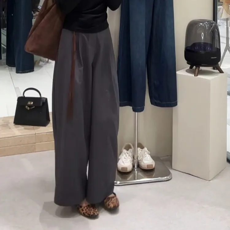 2025新款韩系时尚百搭气质显瘦高腰气球休闲裤LK2505457