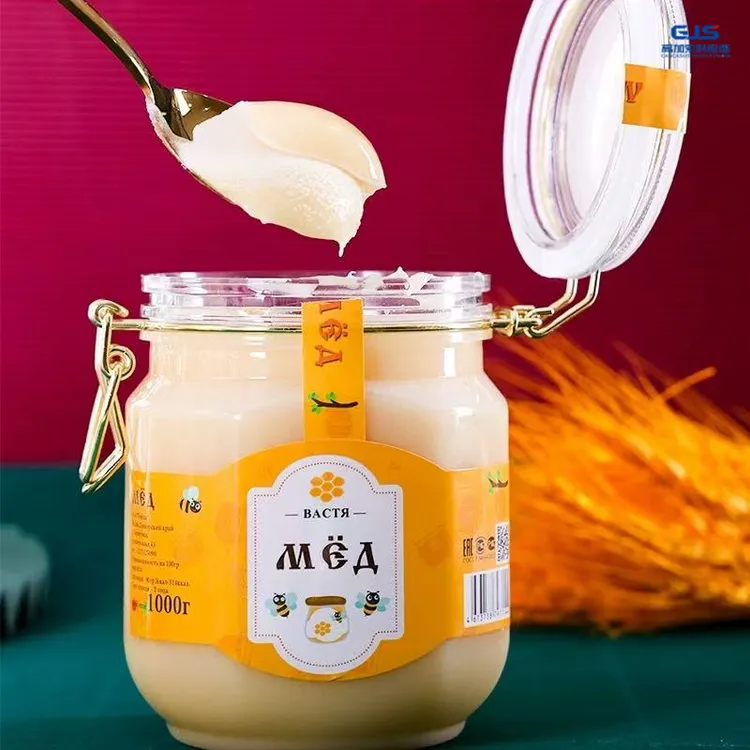 俄罗斯原装进口高波美度天然椴树蜂蜜1000g/瓶