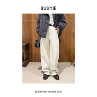 BUUYIE【米卡】棉时尚休闲裤女新款秋冬裤子韩系宽松长裤251264