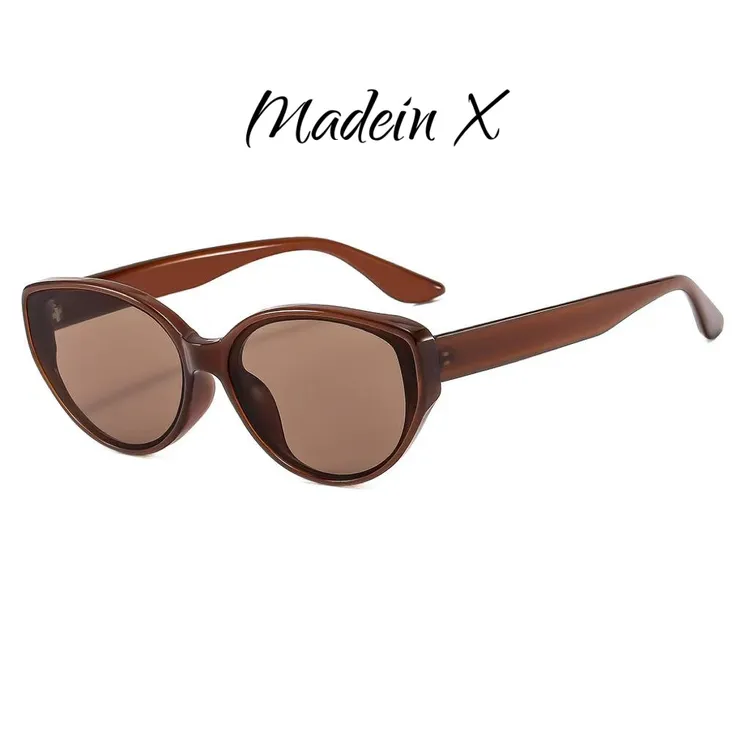 Madein X男女通用猫眼茶色防紫外线潮流舒适户外高颜值太阳镜INS