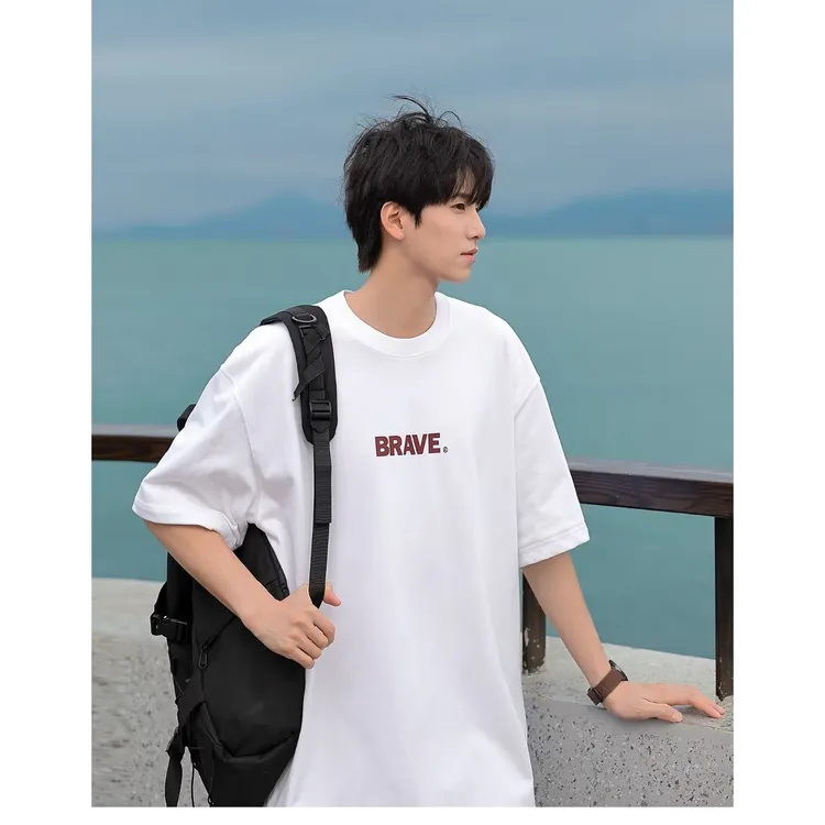 100%纯棉夏季 270g短袖男爆款2025新款高级感男装重磅情侣白小t恤