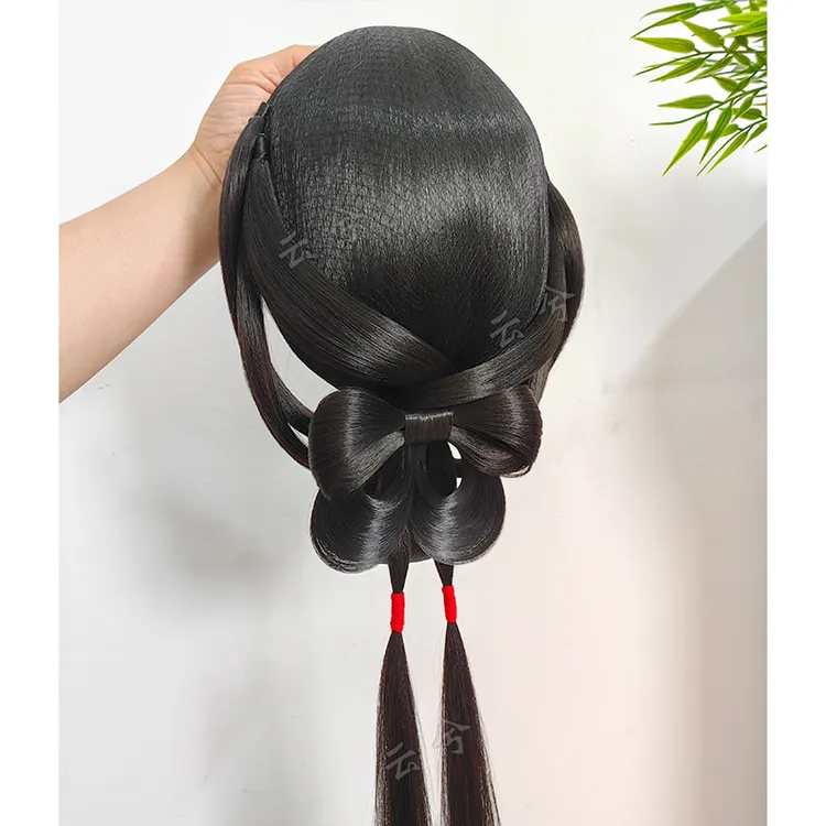 古装汉服造型一体式后脑勺全发丝明制新娘后压假发髻百搭假发包