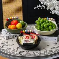 水果盘陶瓷客厅桌面餐桌装饰品摆件零食盘家用收纳高颜值创意果盘