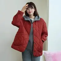 【商场同款】2025秋季新款气质百搭菱形格新雪丽中长款棉服5400730