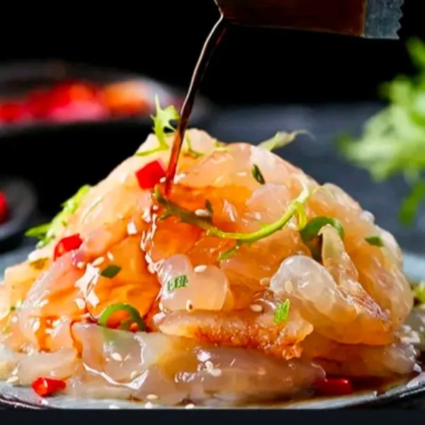 捕鱼人美味海蜇头1000g/桶 美味开盖即食酸甜爽口 顺丰江浙沪包邮