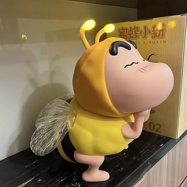 趣味蜜蜂小新夜灯33cm可爱生日礼物送女朋友居家客厅装饰轻奢家用