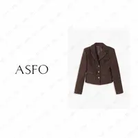【AS香榭】25新高级法式小香风花呢短款西装外套AS25QXZ04124