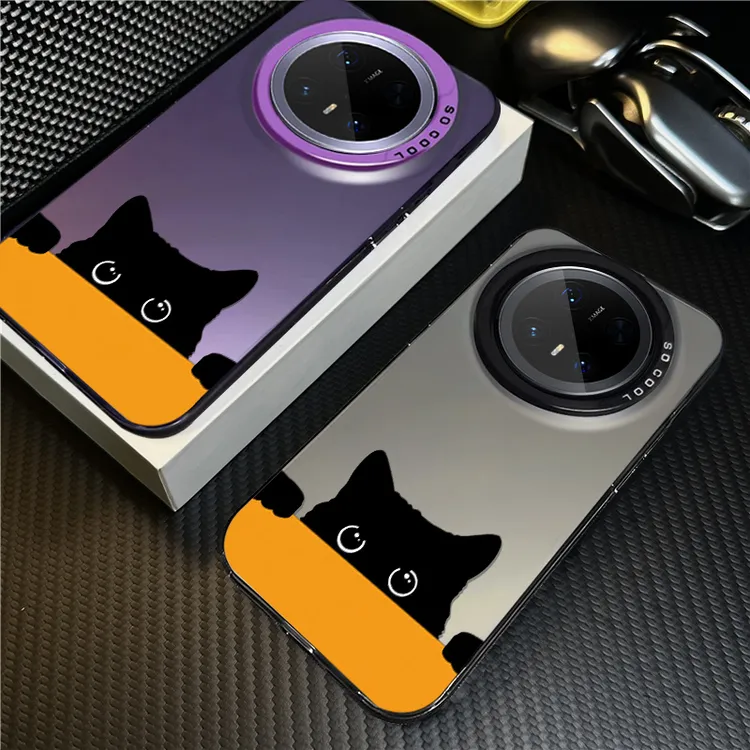 探头猫咪适用华为mate70Pro手机壳mate60rs卡通Pura80小众保护套