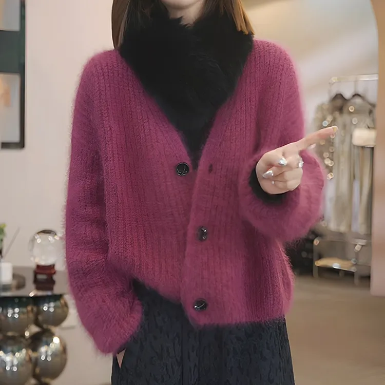 韩系温柔风慵懒宽松毛衣今年流行的爆款女装冬季新款设计感针织衫