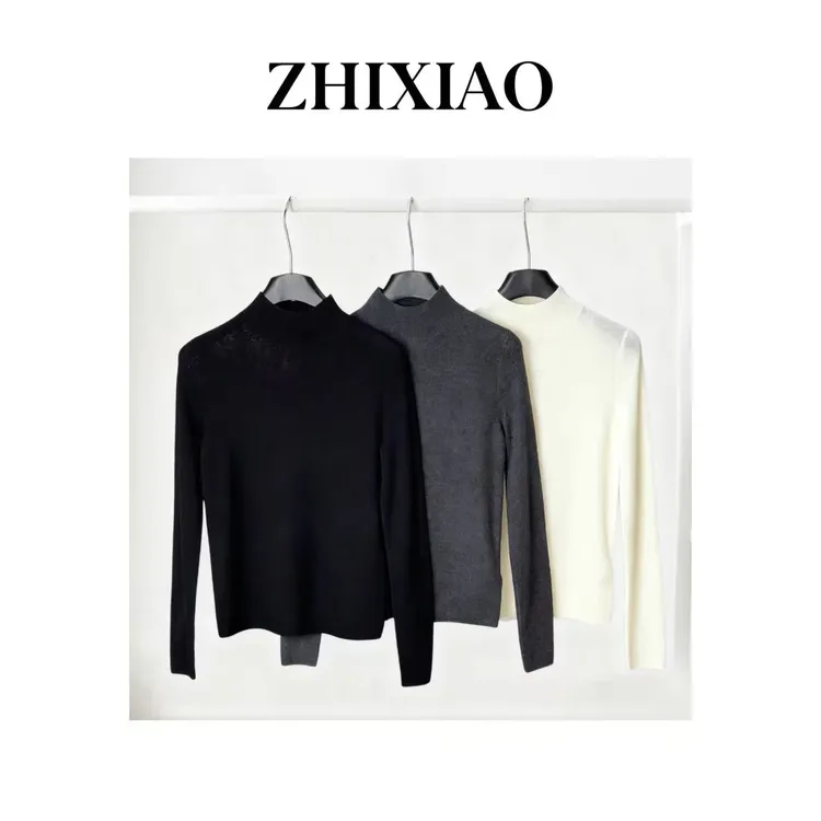 【ZHIXIAO】秋冬新款：极简针织打底上衣TR958