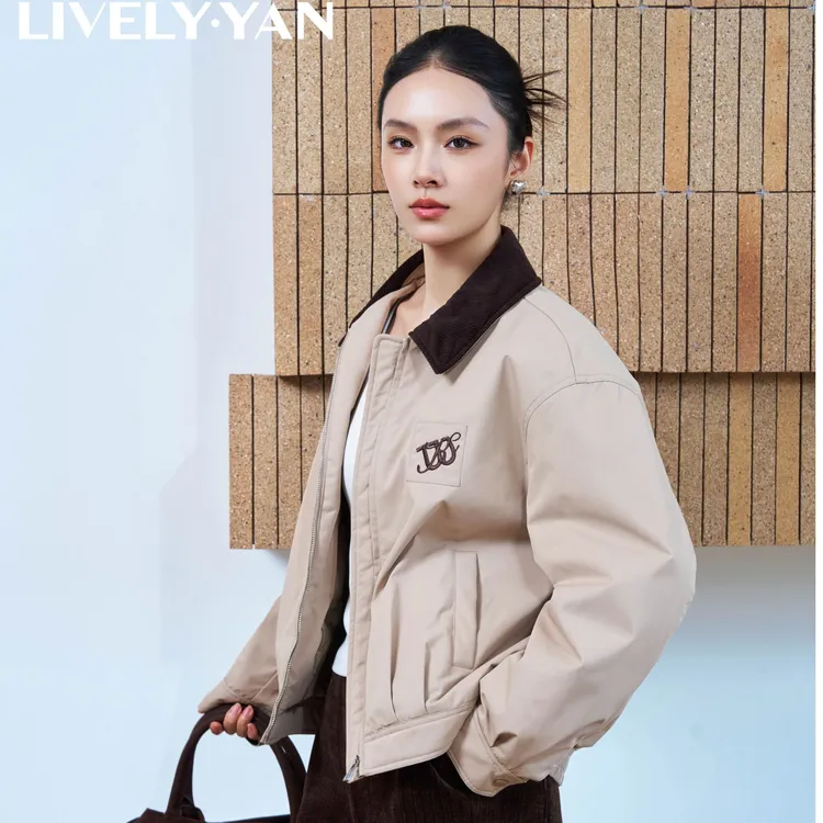 俪妍【LIVELY·YAN】25秋季新款羽绒外套43356运动时尚休闲宽松潮流