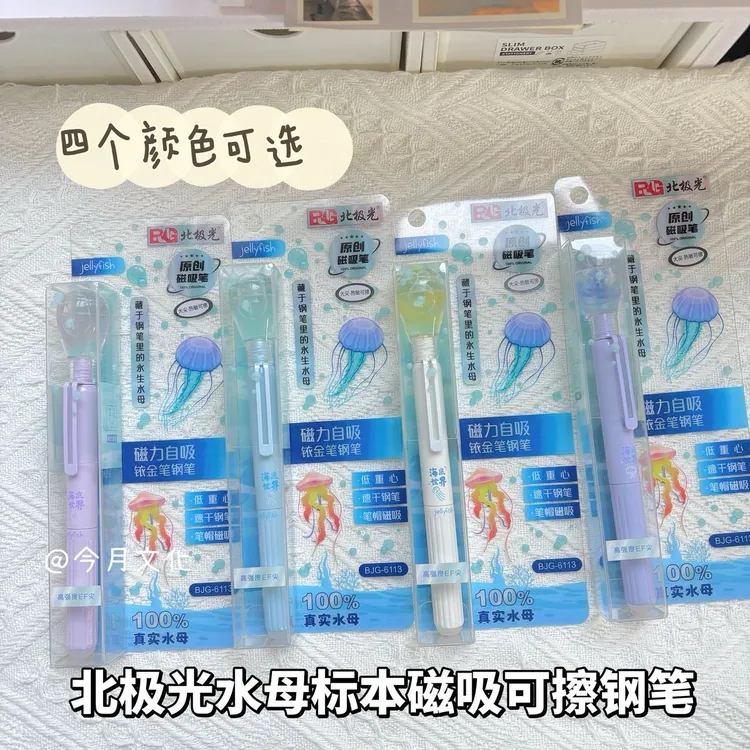 北极光水母标本磁吸可擦钢笔三年级学生专用书写练字正姿墨囊钢笔