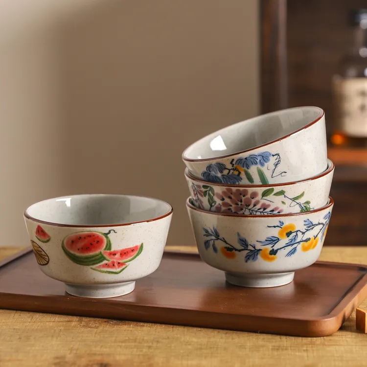 川岛屋中式碗家用2025新款高颜值5英寸米饭碗个人专用釉下彩餐具
