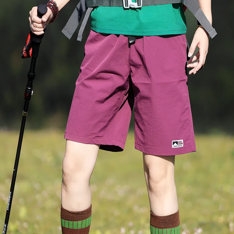 雪丘岛户外新款防晒凉感透气运动登山休闲徒步防泼水速干短裤女款